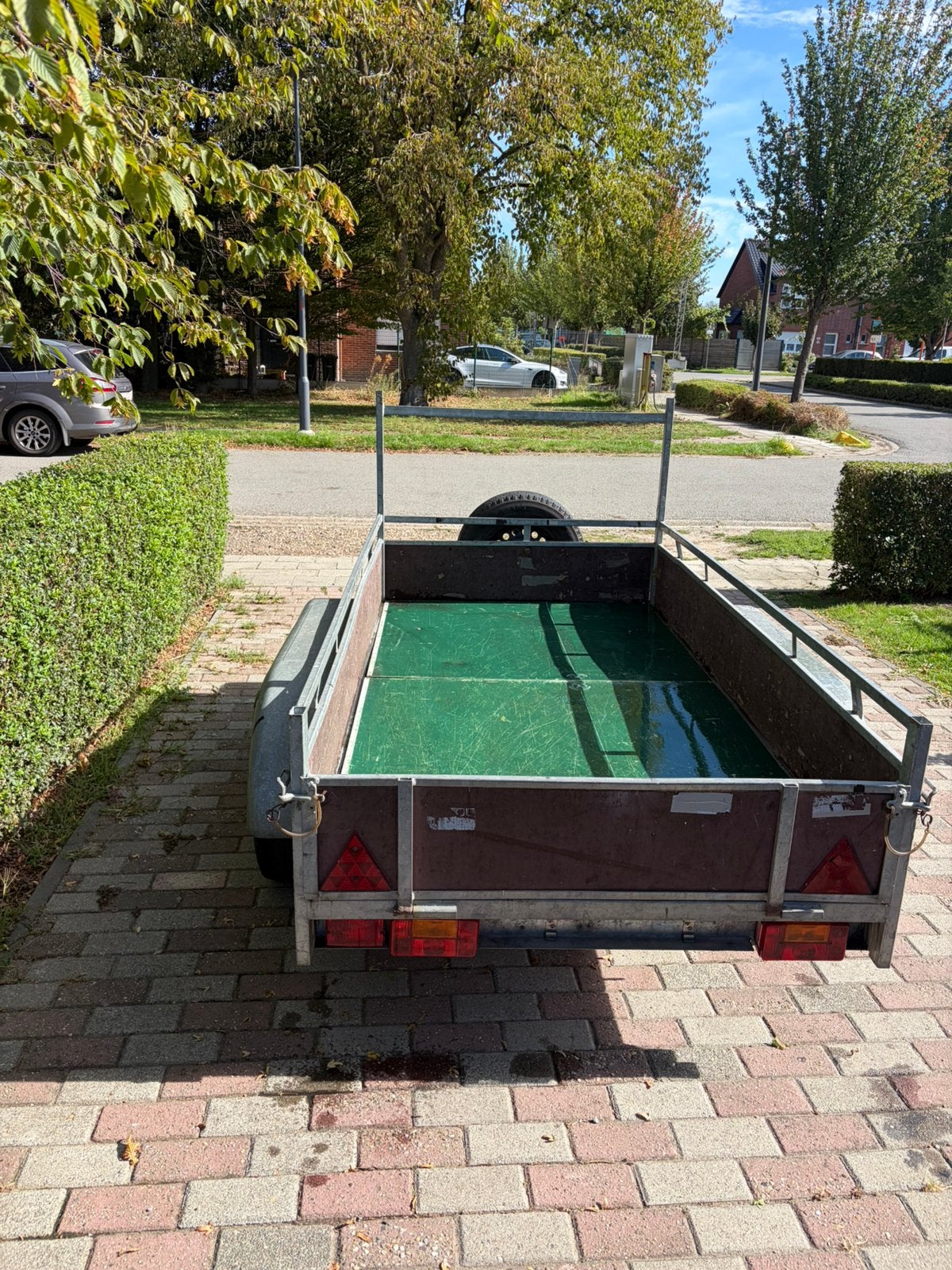 Aanhangwagen dubbel as, Ophalen, Gebruikt