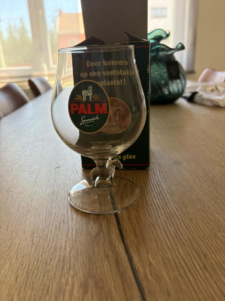 Palm glas met paardje op voet, Collections, Marques de bière, Enlèvement, Neuf, Palm