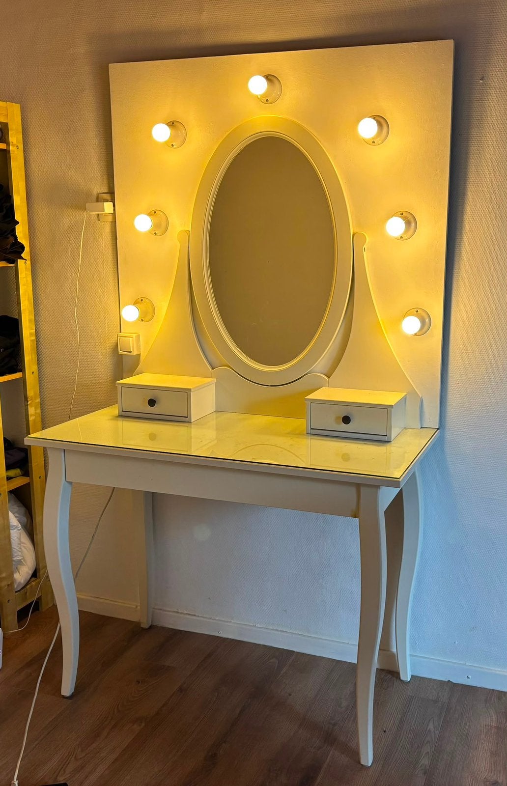 Make-up Tafel met lampen!, Huis en Inrichting, Ophalen, Zo goed als nieuw