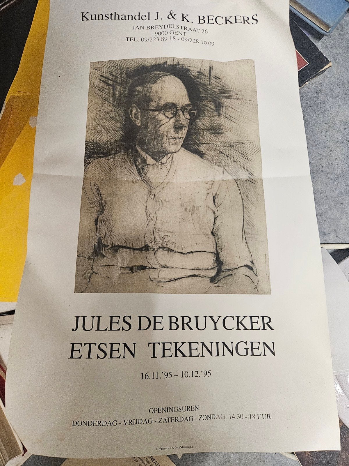 Kunst affiche Jules De Bruycker, Livres, Art & Culture | Arts plastiques, Enlèvement ou Envoi