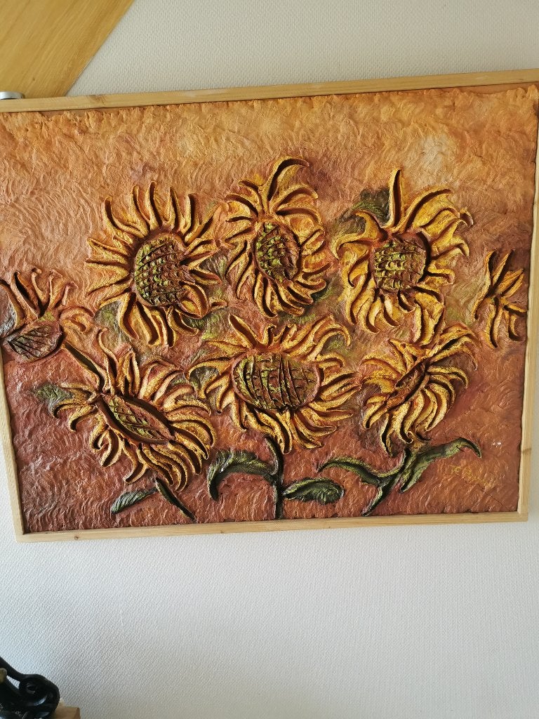 schilderij zonnebloemen, Ophalen of Verzenden