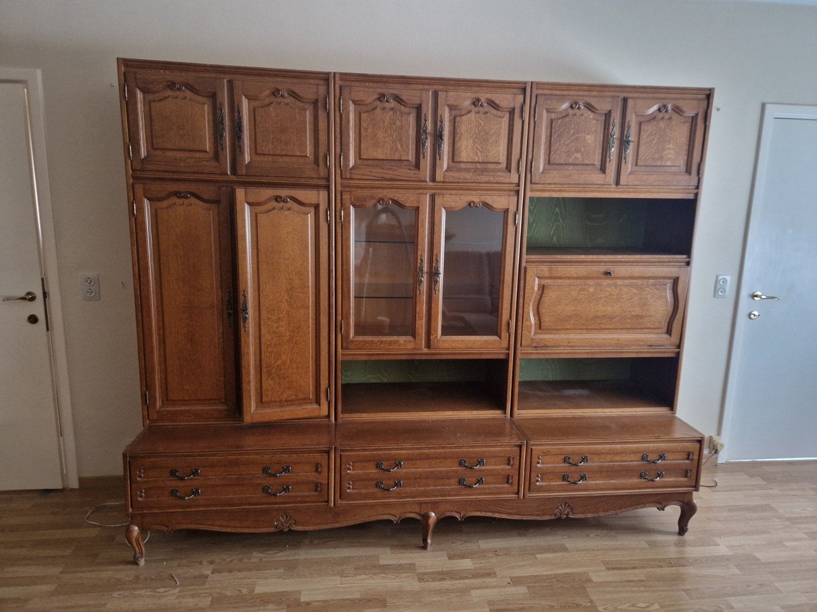 salle à manger vintage complète, Maison & Meubles, Enlèvement, Utilisé, Hout, 4 à 6 chaises