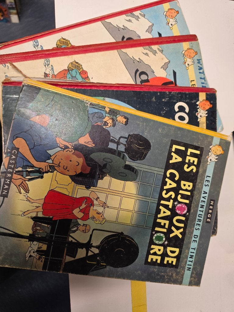 Tintin, Boeken, Stripverhalen, Meerdere stripboeken, Verzenden, Gelezen, Hergé
