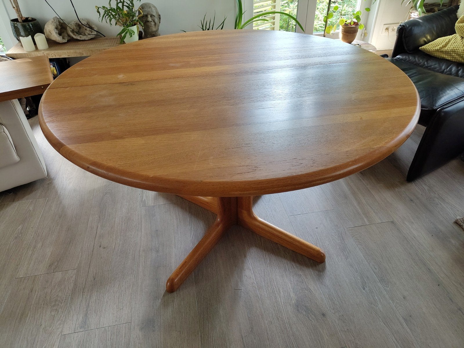 Vintage Deense uitschuifbare eettafel jaren 60/70, Huis en Inrichting, Ophalen, Gebruikt, 100 tot 150 cm, Deens design jaren 60 / 70