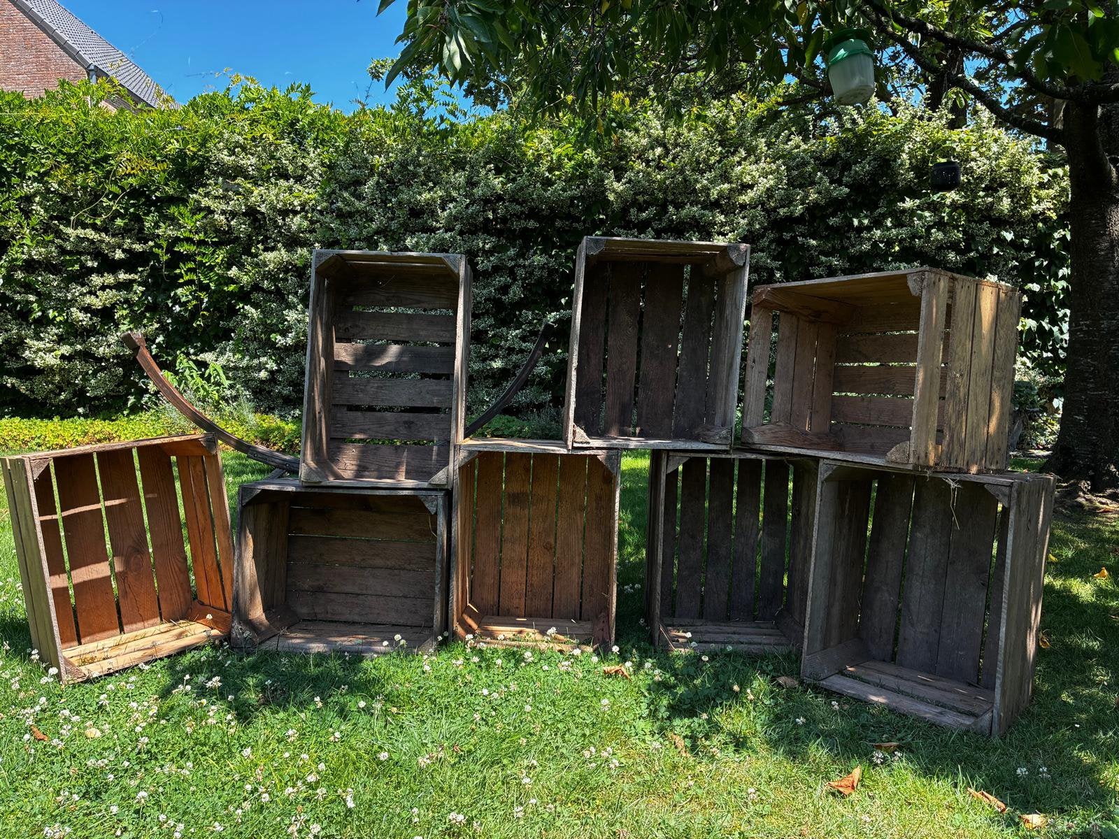 Houten kratten, Huis en Inrichting, Ophalen, Gebruikt
