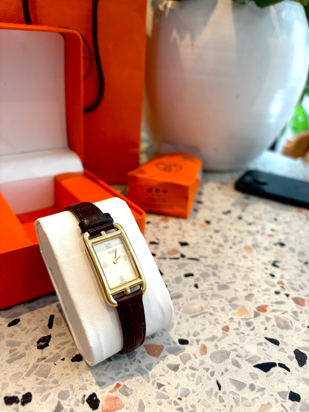 Montre HERMES  cap code en or, Bijoux, Sacs & Beauté, Enlèvement, Utilisé, Or, Or