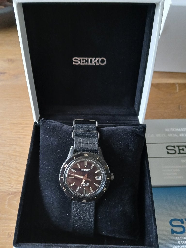 horloge Seiko presage automatic SRPH95J1 style 60's, Handtassen en Accessoires, Horloges | Heren, Seiko, Staal, Polshorloge, Overige materialen