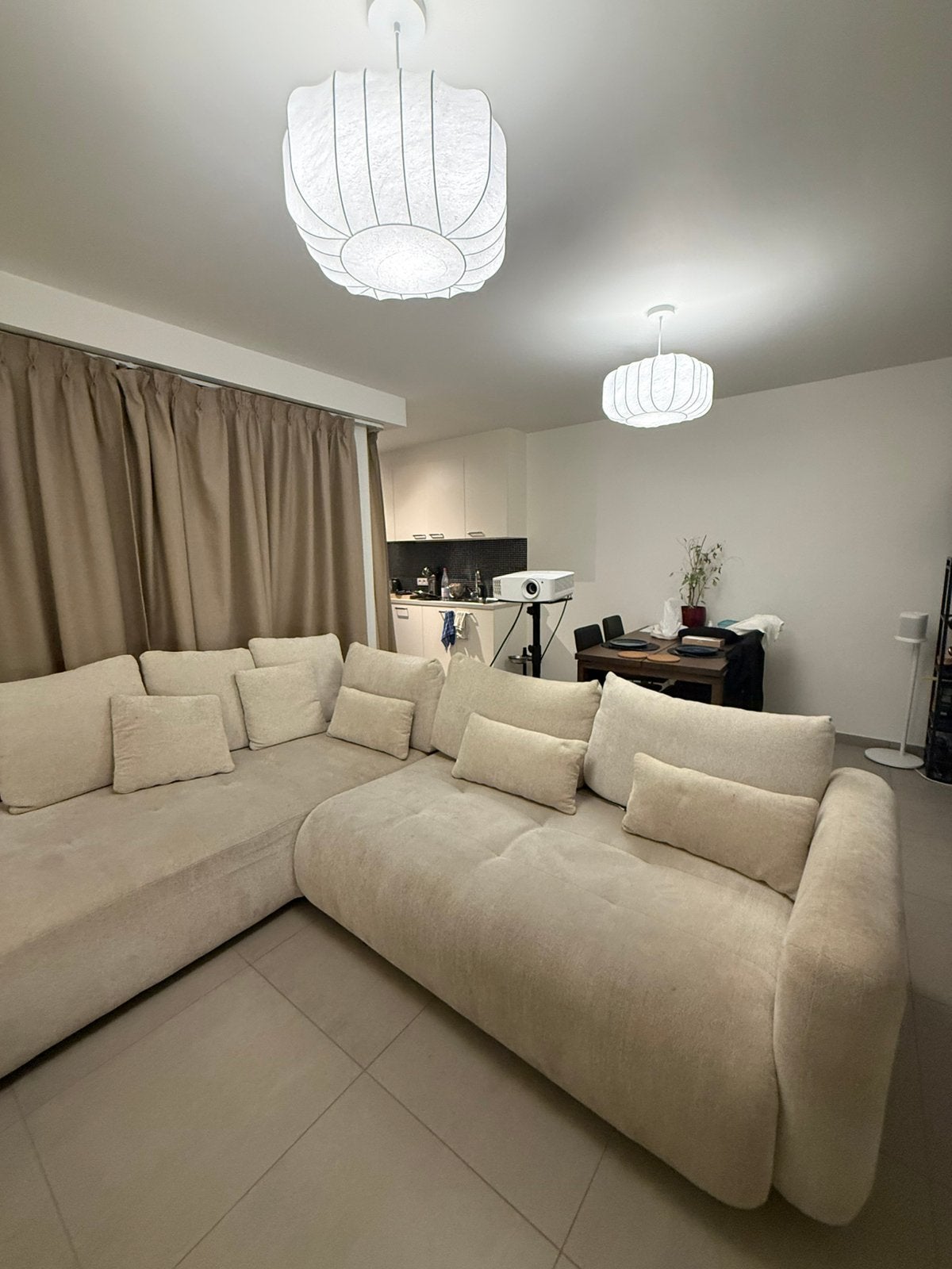 Hoeksalon Olivio stof beige, Huis en Inrichting, Ophalen, Zo goed als nieuw, Stof