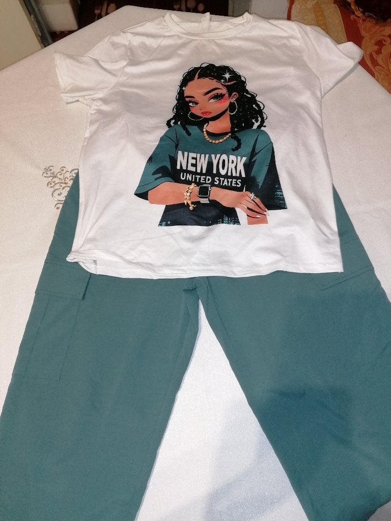 Set van T-shirt + broek, Maat 38/40 (M), Ophalen of Verzenden, Zo goed als nieuw, SHEIN