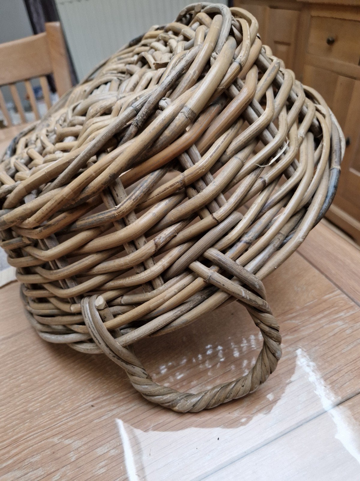 panier osier diamètre 35cm, Maison & Meubles, Enlèvement ou Envoi, Osier, Panier