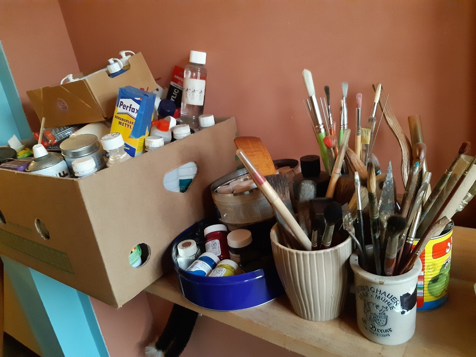 GRATIS SCHILDER/HOBBYGERIEF, Ophalen, Gebruikt