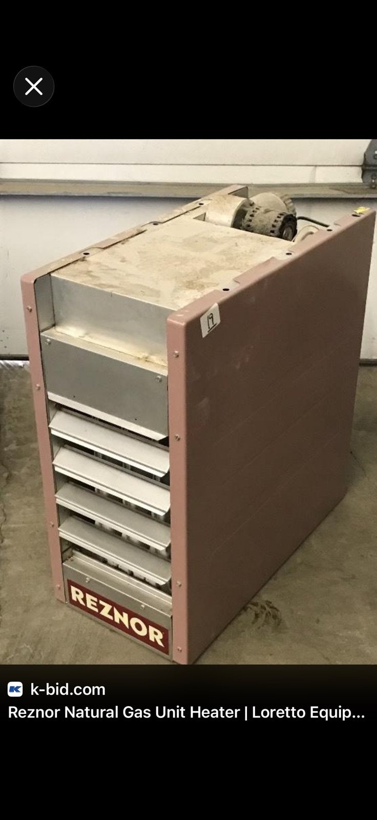 Industriële gasheater, Doe-het-zelf en Bouw, Verwarming en Radiatoren, Ophalen, Gebruikt, Hoog rendement (Hr), 60 tot 150 cm