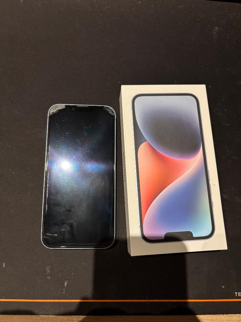 iPhone 14 128gb, Télécoms, Téléphonie mobile | Apple iPhone, Comme neuf, 128 GB, Sans abonnement, Sans simlock, iPhone 14, Bleu