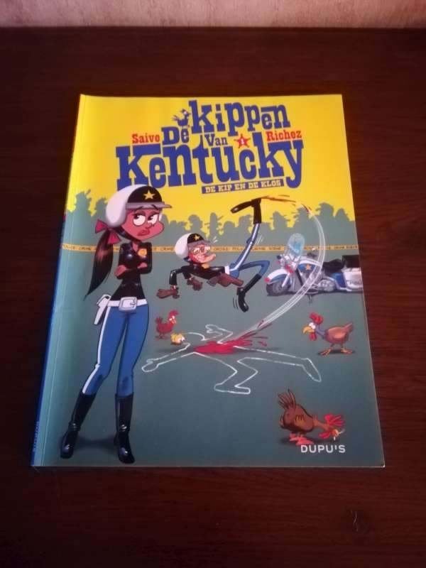 Strips Kinderspel + De kippen van Kentucky + Parker & Badger, Meerdere stripboeken, Ophalen of Verzenden, Gelezen