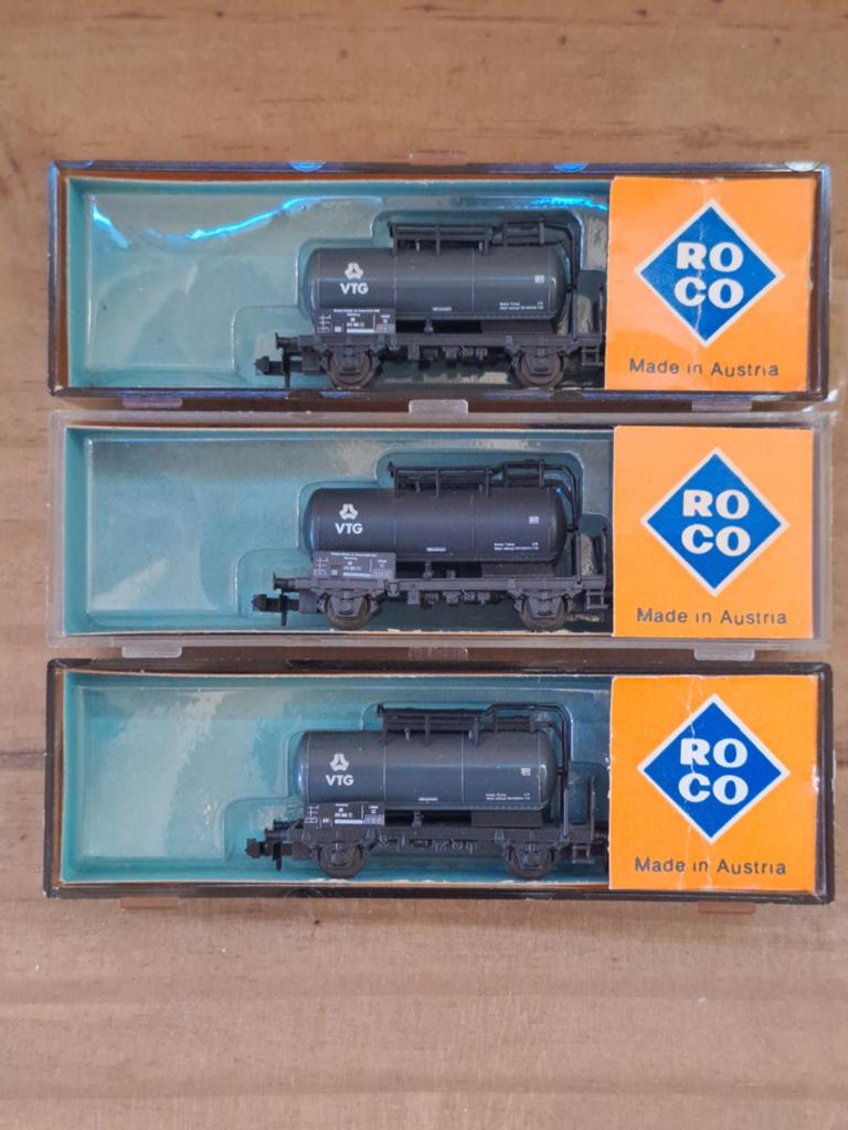 Roco n schaal 3 ketelwagens VTG, Ophalen of Verzenden, Fleischmann