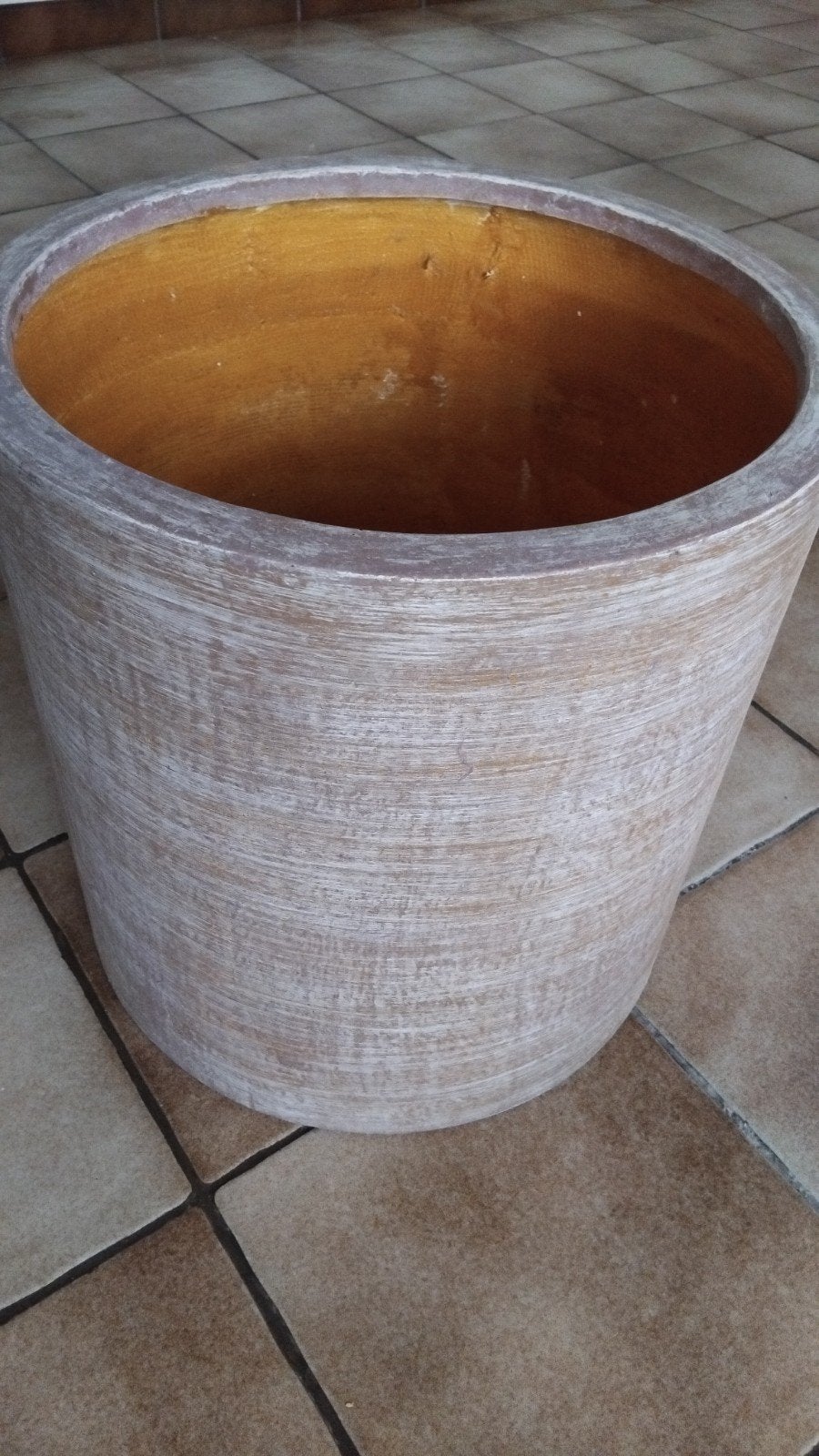 Grote ronde terracotta pot, Gebruikt, Rond, Minder dan 40 cm, Binnen