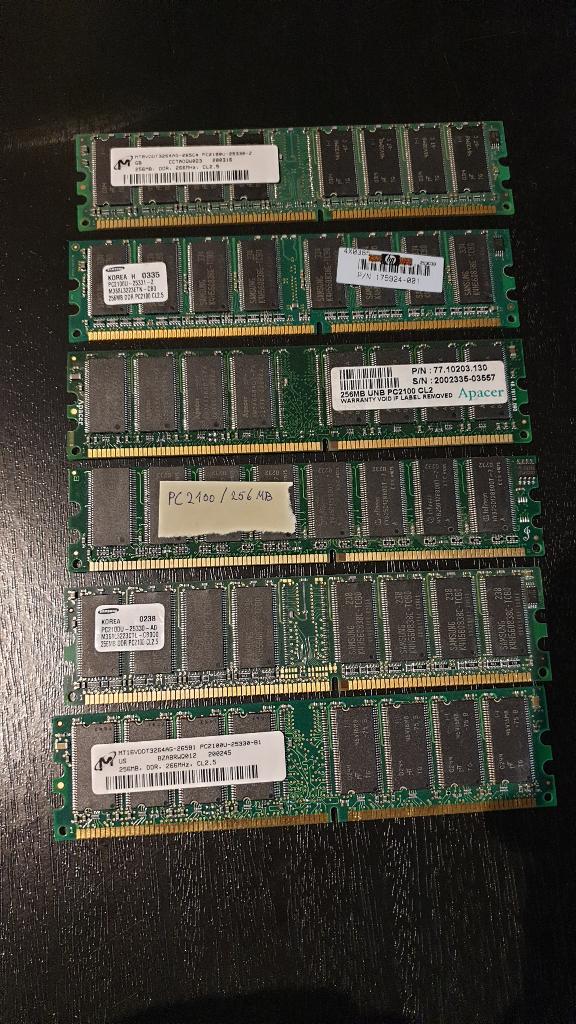 256MB - PC2100 - DDR266 - verschillende merken, Computers en Software, RAM geheugen, Ophalen of Verzenden, DDR, Desktop, Gebruikt