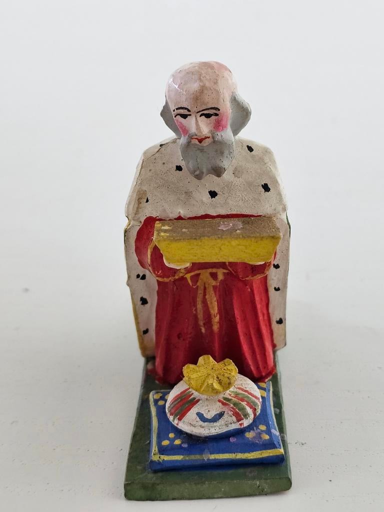 Statue de la crèche de Grulich, roi Melchior ~ 1900, Enlèvement ou Envoi