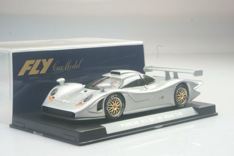 Voiture de route Fly Porsche 911 GT1 98 argentée E71 Limited, Neuf, Autres marques, Électrique, Circuit