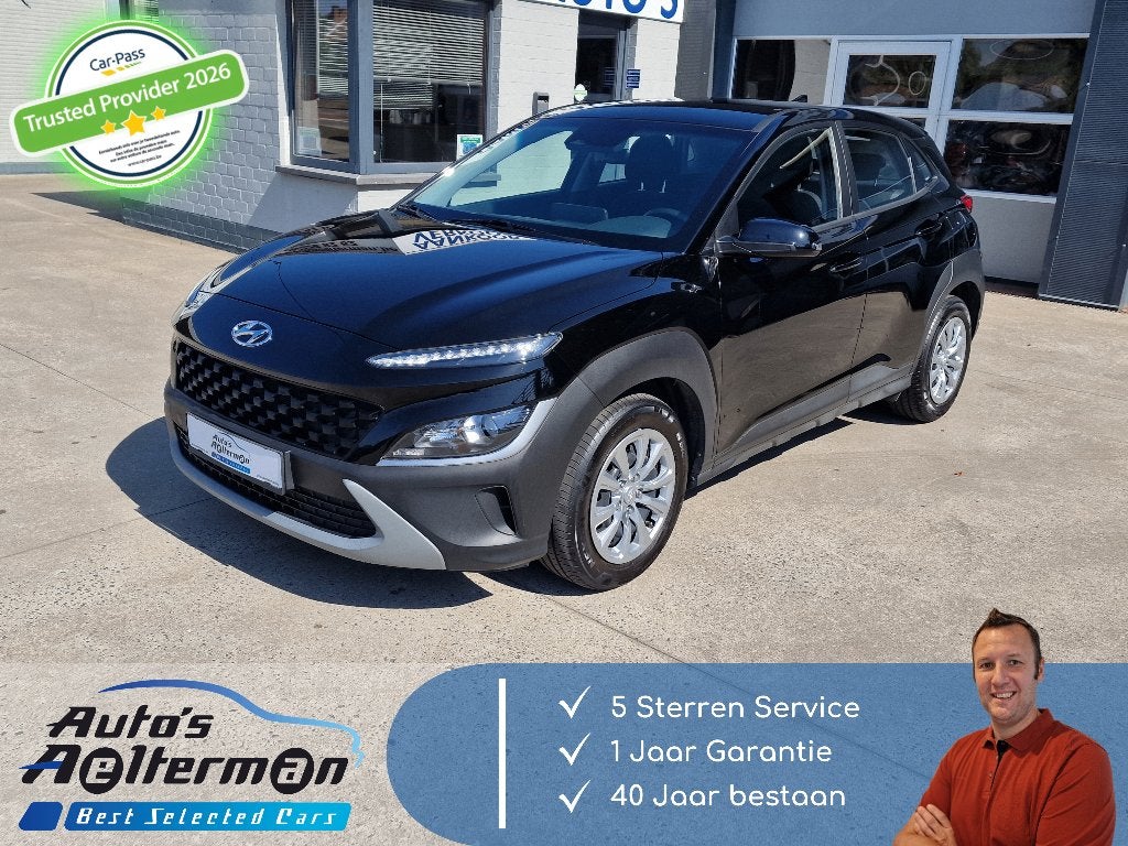 Hyundai Kona 1.0 T-GDi Airco * Apple carplay & Android auto, Auto's, Hyundai, Voorwielaandrijving, Stof, Euro 6, Bedrijf