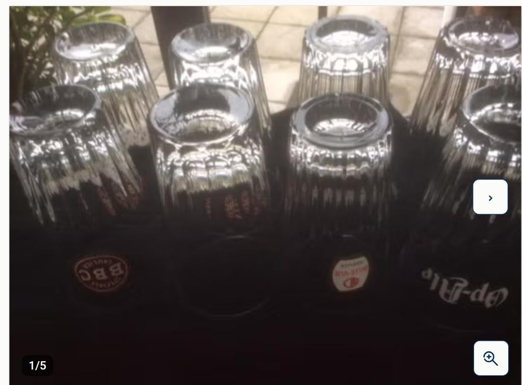 9 Geuze glazen, Ophalen of Verzenden, Zo goed als nieuw, Glas of Glazen, Overige merken