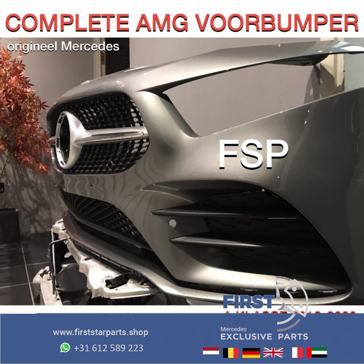 W177 AMG LINE VOORBUMPER A KLASSE 2020 A35 GRIJS COMPLEET ME