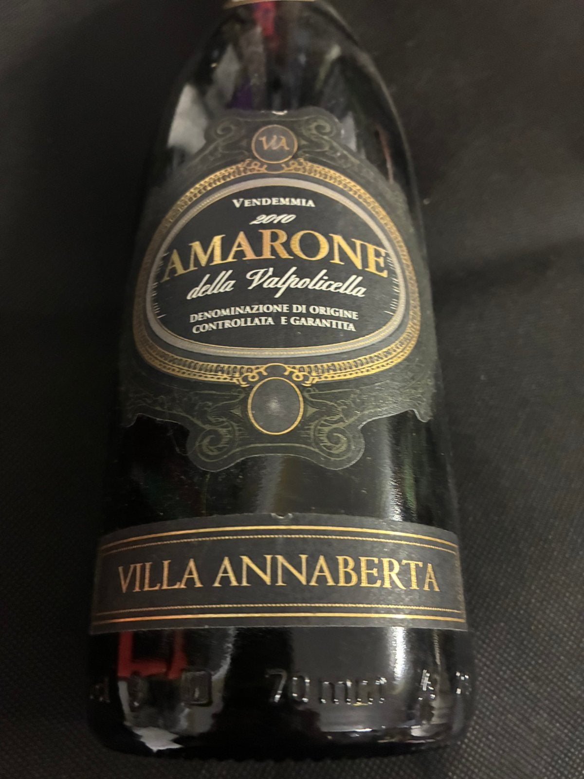 Amarone Villa Annaberta 2010, Ophalen of Verzenden, Zo goed als nieuw