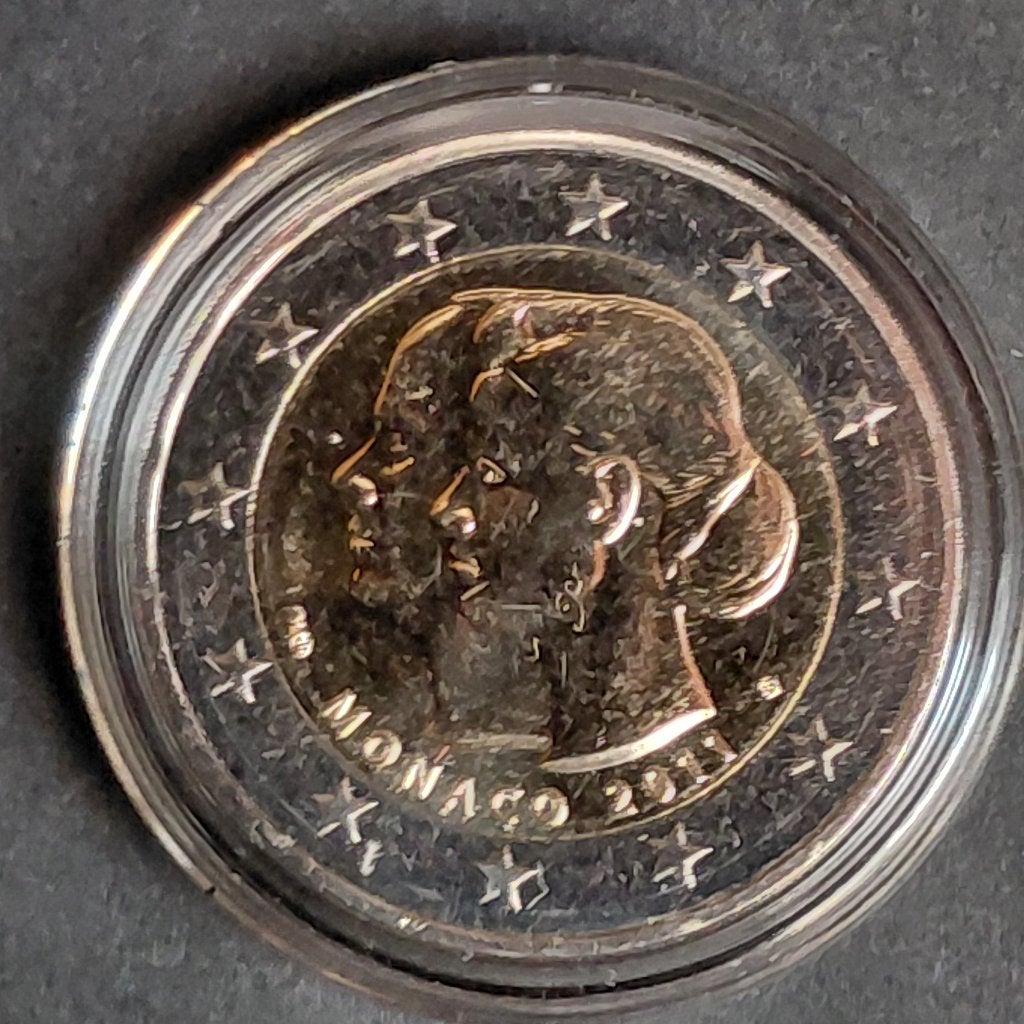 Monaco 2 euro 2011 - Koninklijk huwelijk - BU, 2 euro, Ophalen of Verzenden, Geboorte of Huwelijk, Losse munt