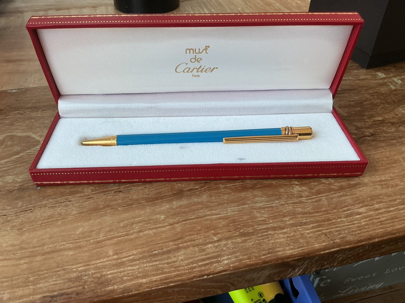Cartier pen blauw, Ophalen, Zo goed als nieuw