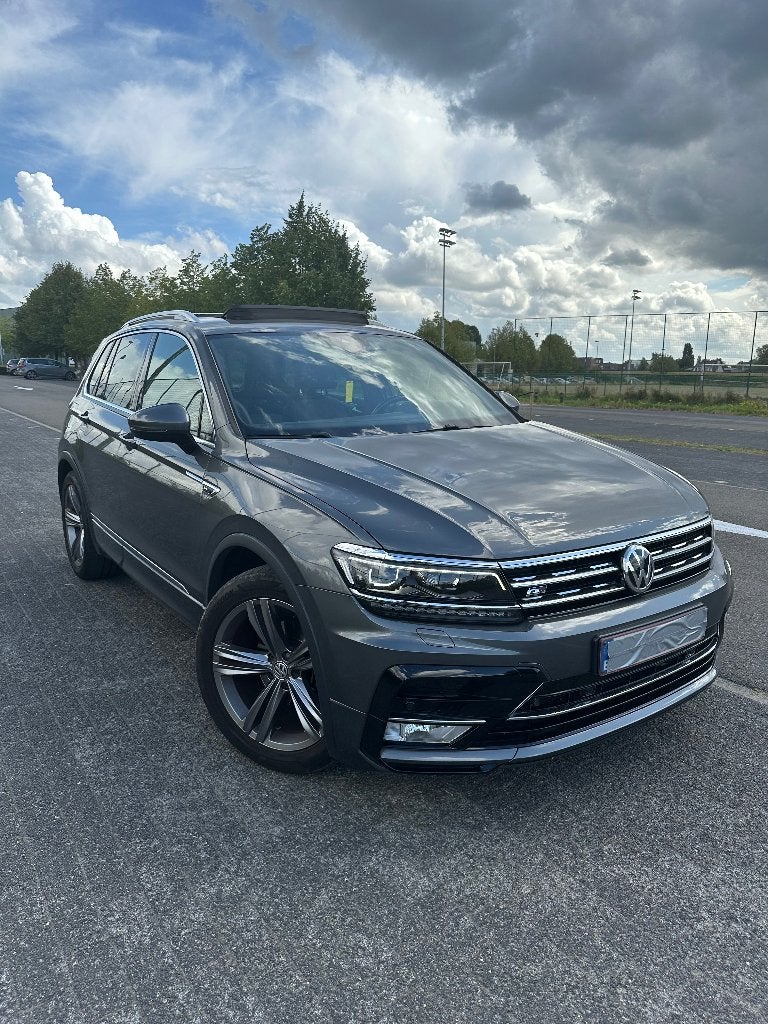 Vw Tiguan 2.0 TDI 150 pk R line 4motion, Autos, Argent ou Gris, Achat, 1968 cm³, Noir