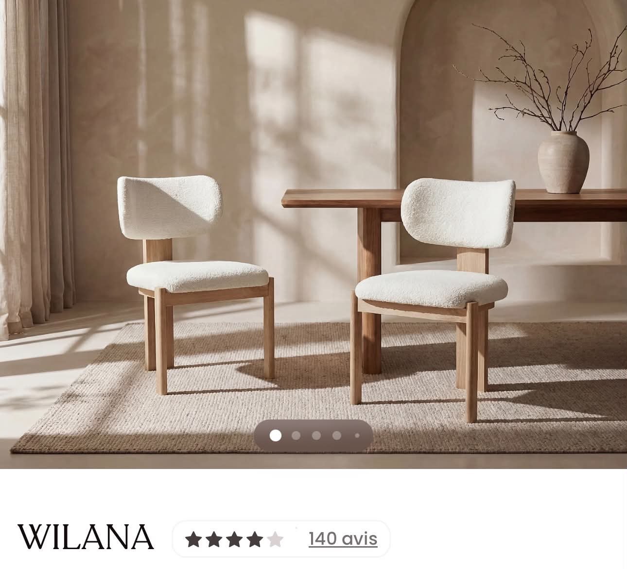 1 beige stoel van wilana, Ophalen, Nieuw, Eén