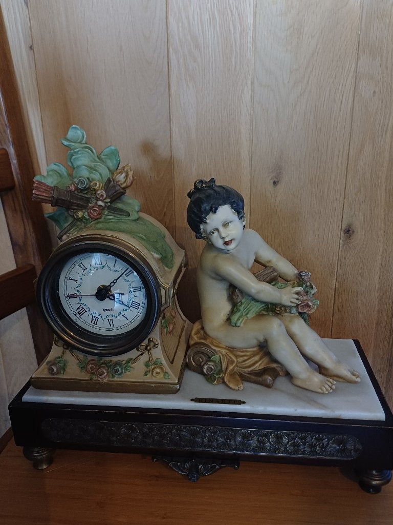 Rinarte Italiaanse klok met putti, Antiek en Kunst, Ophalen of Verzenden