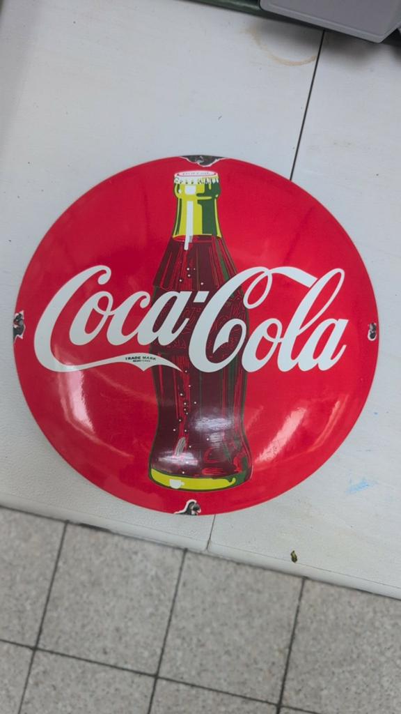 Assiette originale en émail Coca Cola., Enlèvement ou Envoi
