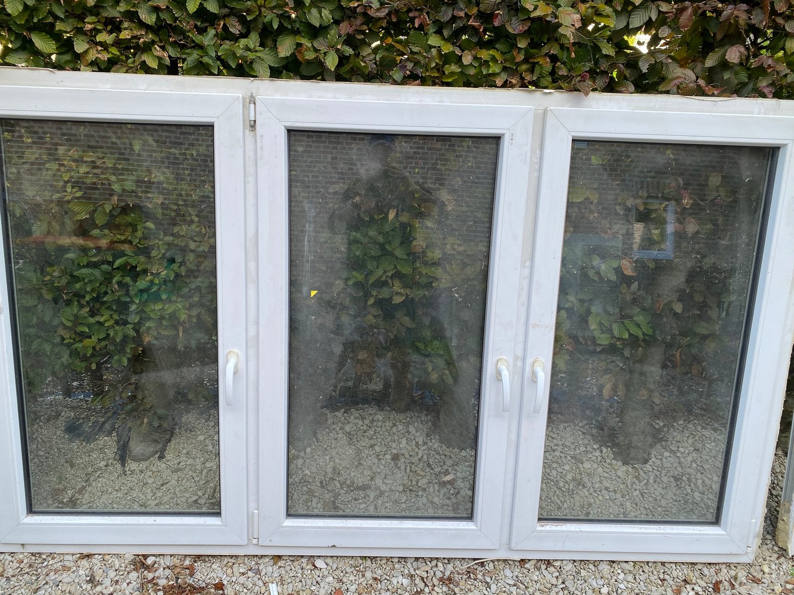 3x Kunststof ramen met HR glas 235x145, Bricolage & Construction, Enlèvement, Synthétique