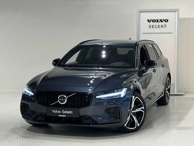Volvo V60 T6 Recharge Plus Dark + electr trekhaak, Auto's, Automaat, 1969 cc, Blauw, 18 g/km