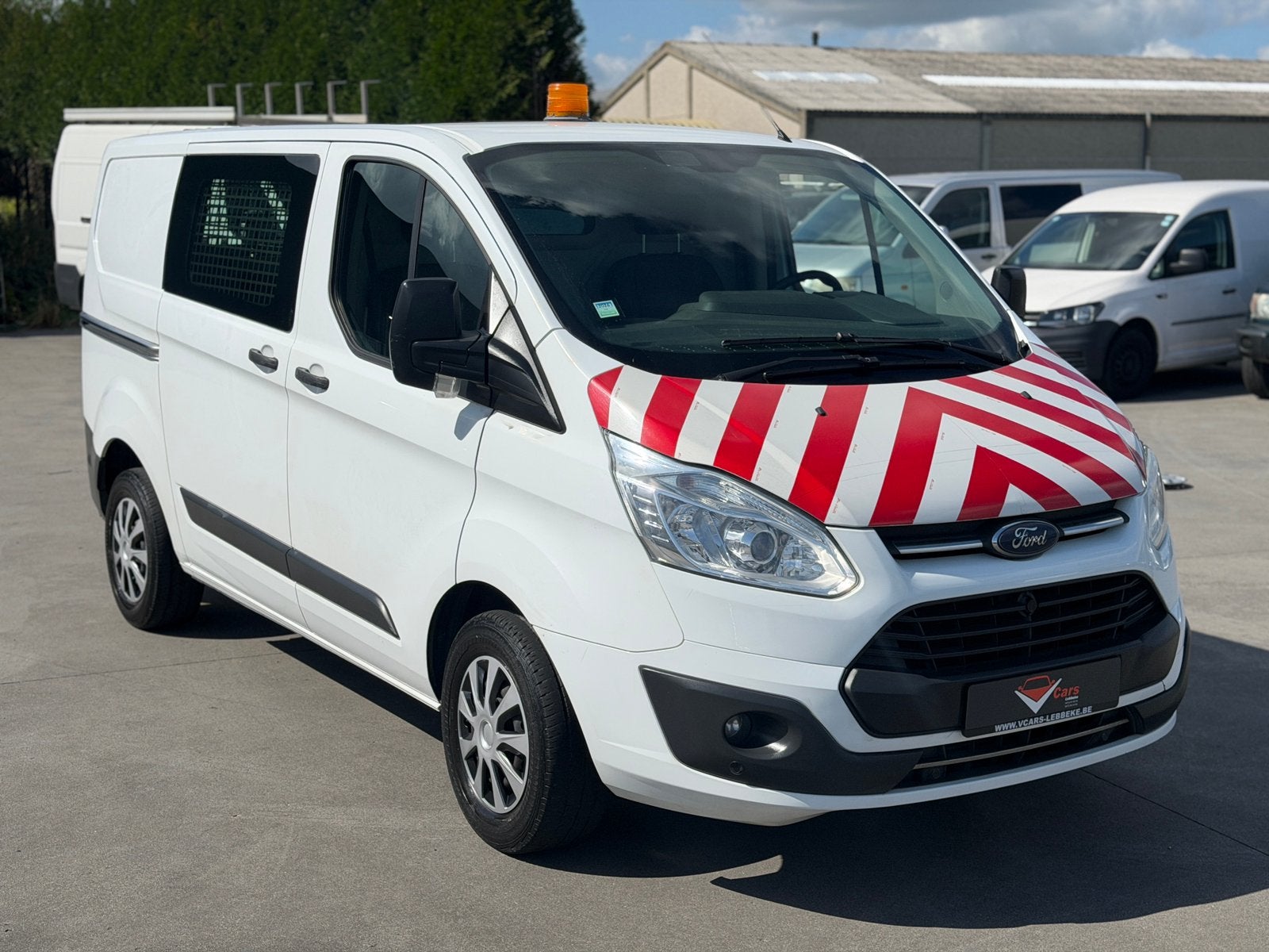 Ford transit custom lichte vracht OMVORMER airco+ keuring, Auto's, Bluetooth, Euro 6, Wit, Bedrijf