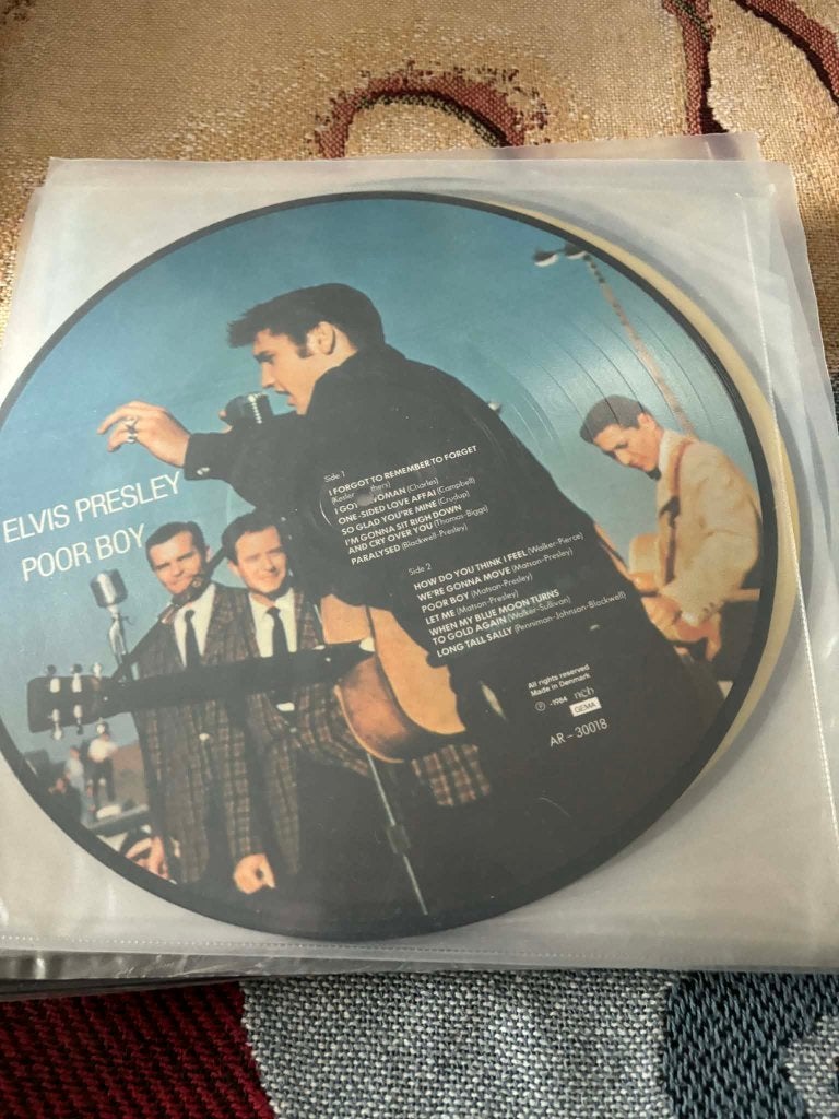 Elvis picture disc lp, Poor boy. voor slechts 10 euro., Cd's en Dvd's, Vinyl | Rock, Picture disc, Ophalen of Verzenden, Zo goed als nieuw
