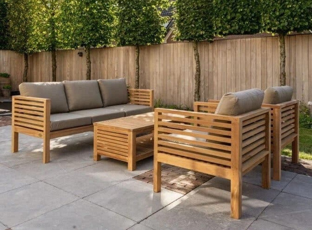 Handgemaakte houten (tuin)meubels op maat, Tuin en Terras, Tuinsets en Loungesets, Ophalen of Verzenden, Nieuw, Tuinset