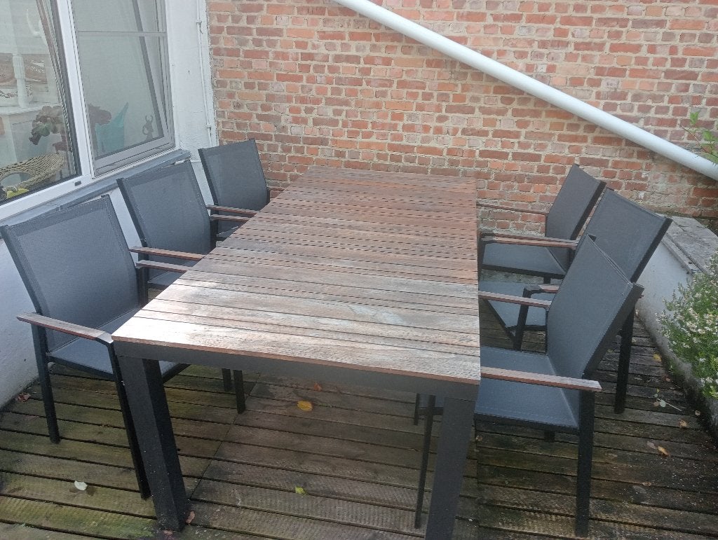 Ensemble de jardin, Jardin & Terrasse, Enlèvement, Comme neuf, Rectangulaire, Aluminium