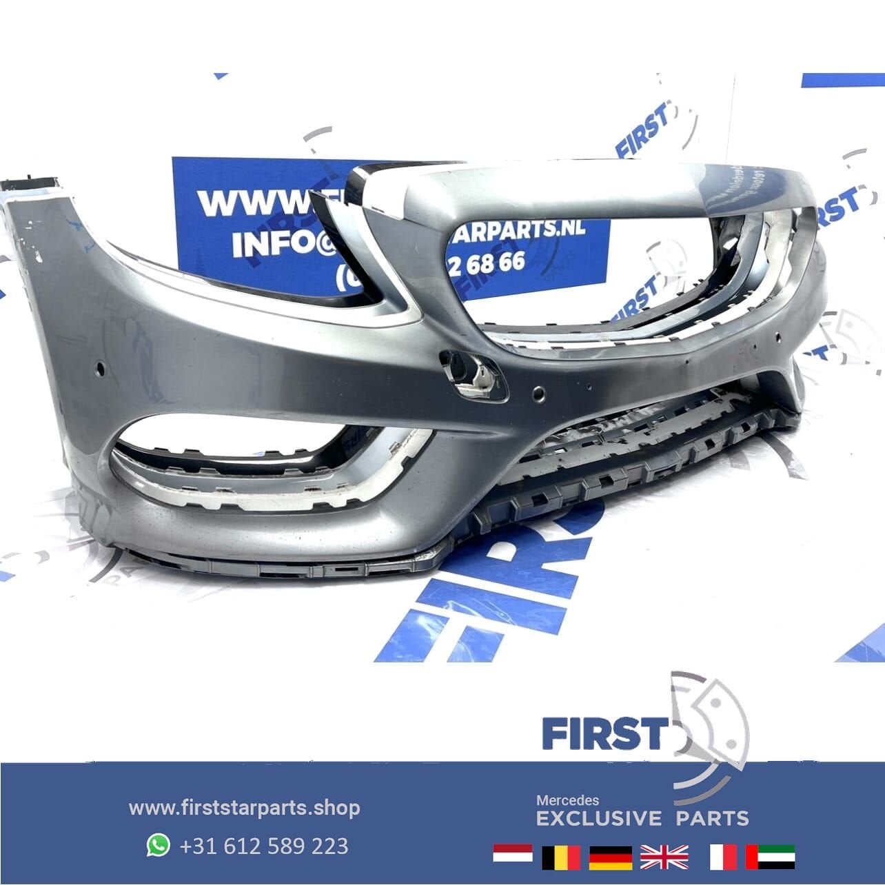 W205 C205 BUMPER AMG VOORBUMPER 2014-2017 Mercedes C Klasse, Auto-onderdelen, Gebruikt, -, Voor, Ophalen of Verzenden