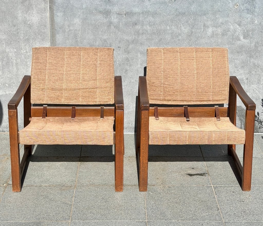 Set van 2 vintage IKEA Diana fauteuils Karin Mobring 70s, Huis en Inrichting, Ophalen, Gebruikt, Minder dan 75 cm, Stof