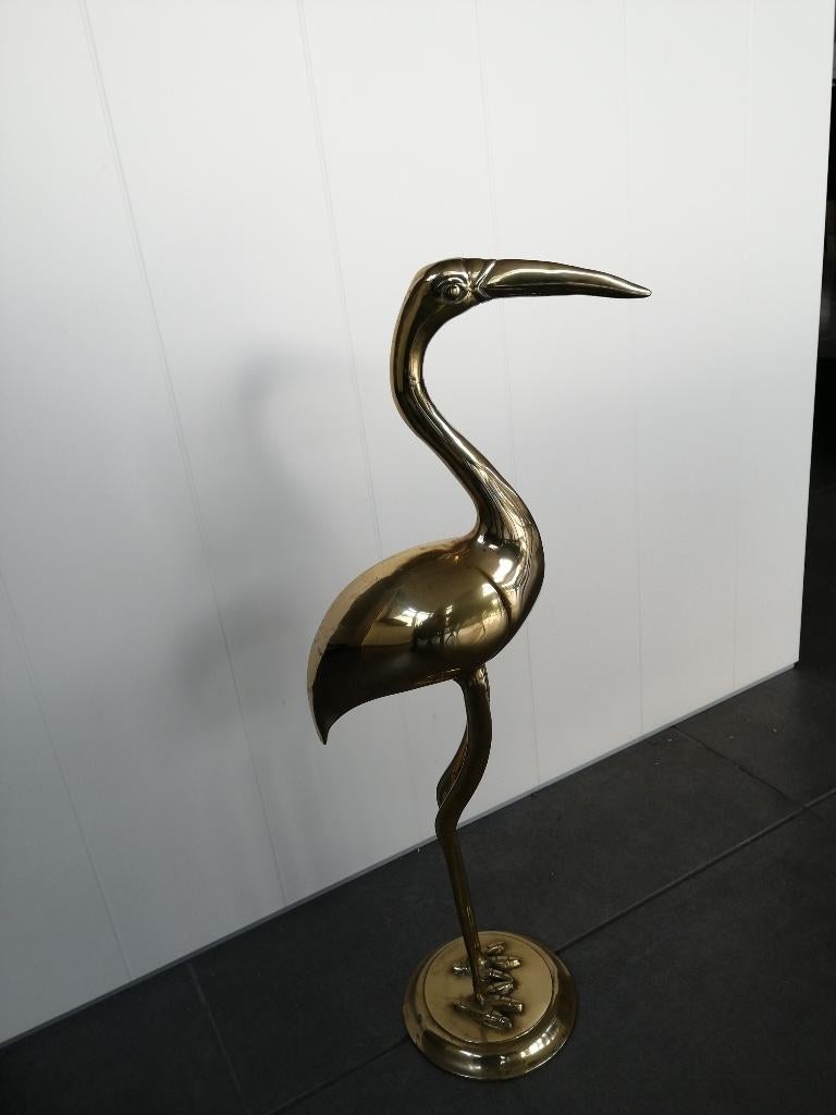 kraanvogel messing, Antiquités & Art, Antiquités | Bronze & Cuivre, Enlèvement