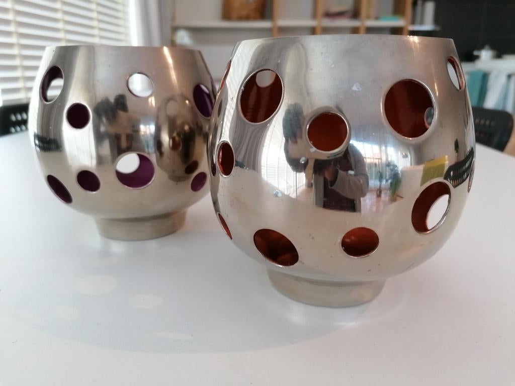 Theelichthouders, Kunststof, Gebruikt, Overige kleuren, Ophalen of Verzenden