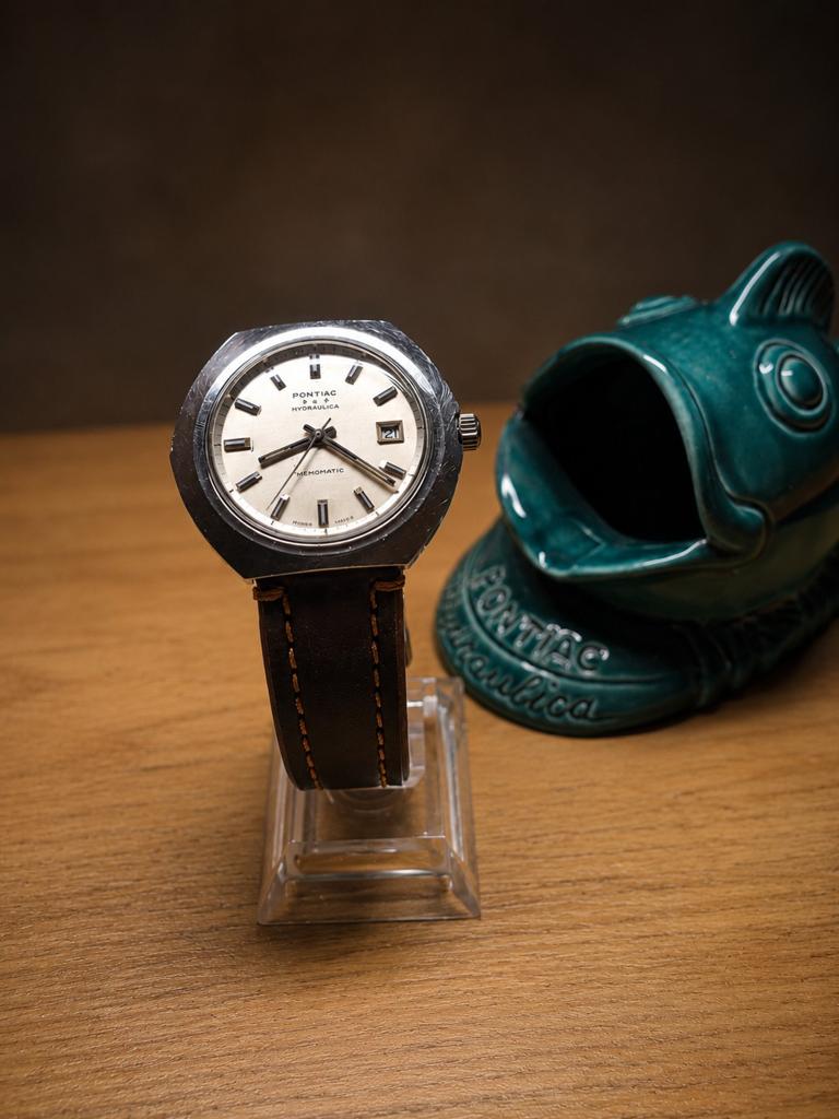 Pontiac Hydraulica Memomatic ETA 2783 – Serviced, Handtassen en Accessoires, Horloges | Heren, Overige merken, Staal, Polshorloge