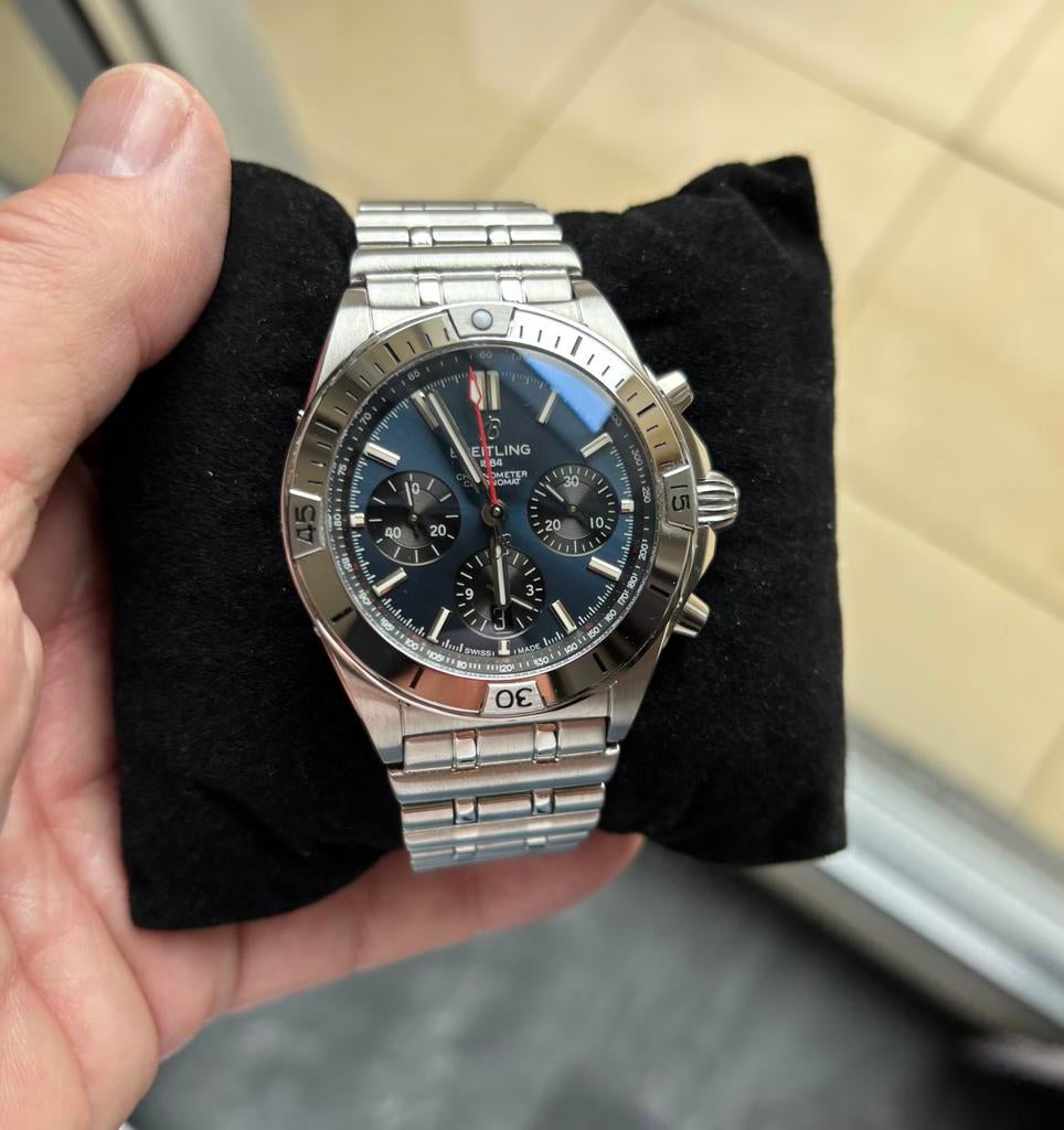 Breitling Chronomat 42mm, Handtassen en Accessoires, Staal, Staal, Verzenden, Breitling