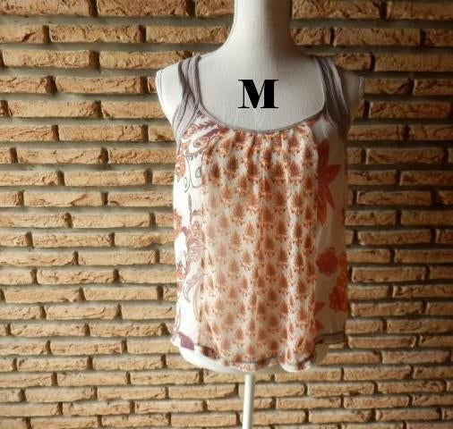 (113)- top femme t.38 orange - miss captain -, Sans manches, Taille 38/40 (M), Enlèvement ou Envoi, Comme neuf