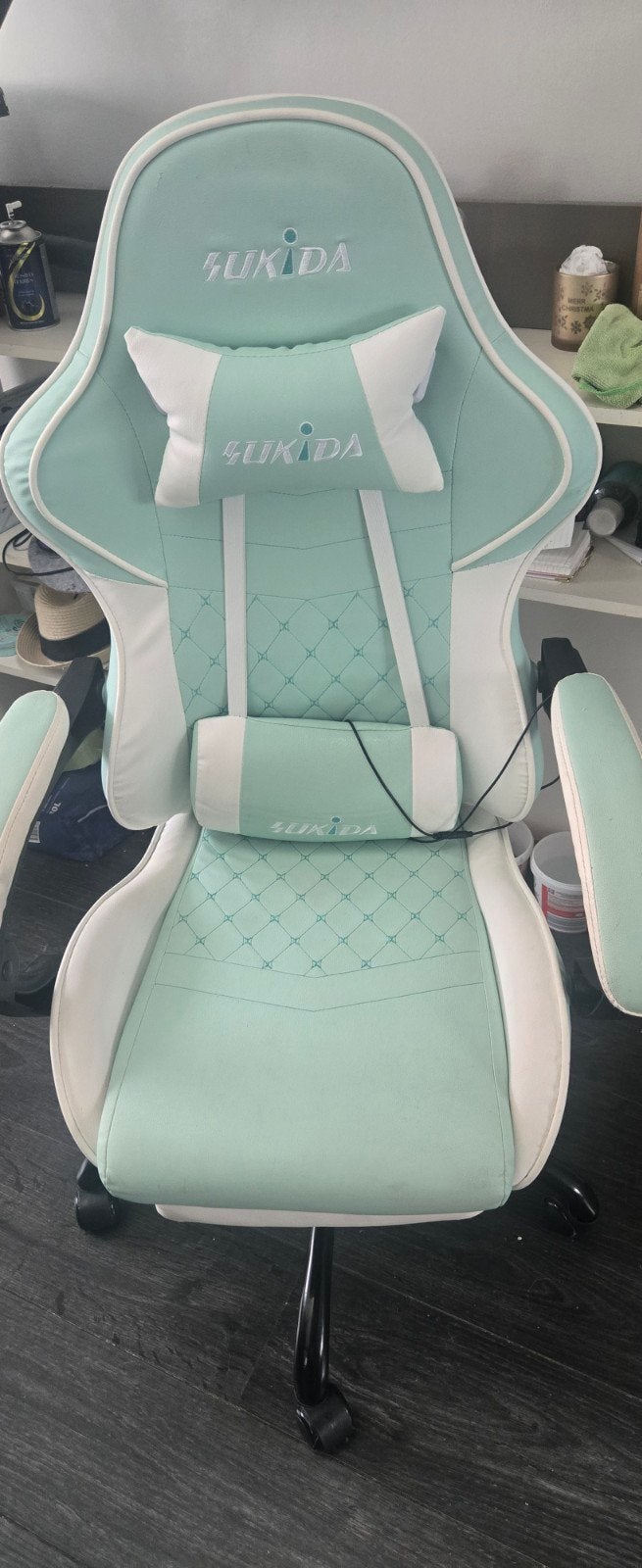 Chaise gaming SUKIDA avec fonction massage, Ophalen, Overige kleuren, Zo goed als nieuw, Gaming bureaustoel