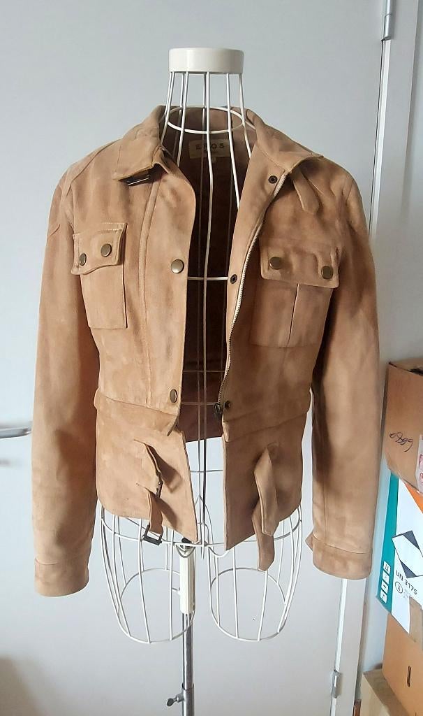 Veste en suédine camel, vintage y2k, taille 34, Vêtements | Femmes, Beige, Comme neuf, Enlèvement, Taille 34 (XS) ou plus petite