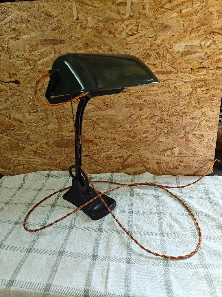 Lampe Bauhaus de notaire - banquier 1920 - 30 - Vintage, Enlèvement ou Envoi