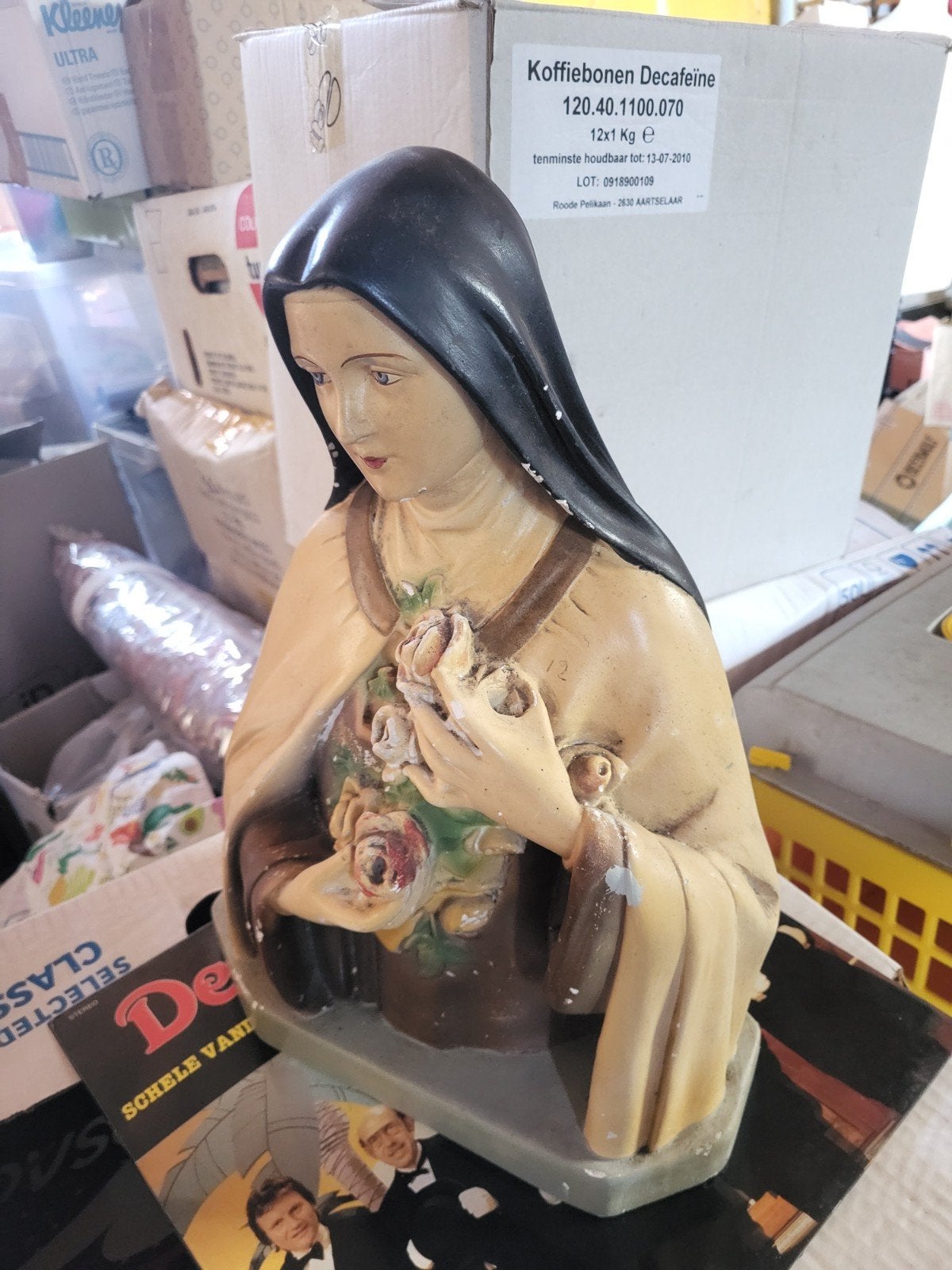 Antiek gipsen borstbeeld van de Heilige Theresia van Lisieux, Antiek en Kunst, Ophalen